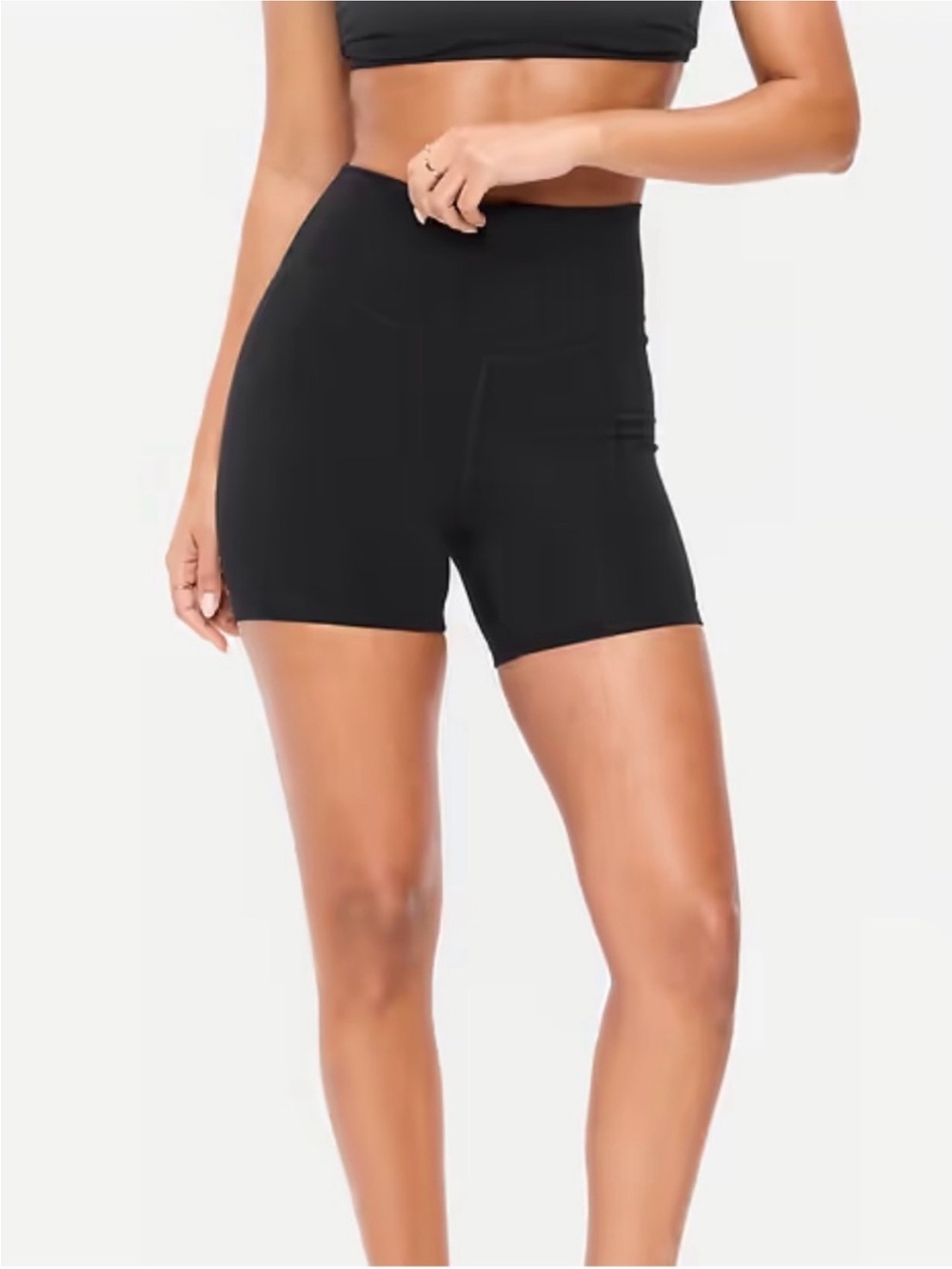 Old Navy Active Cloud Extra High-Rise Black Biker Shorts size XL